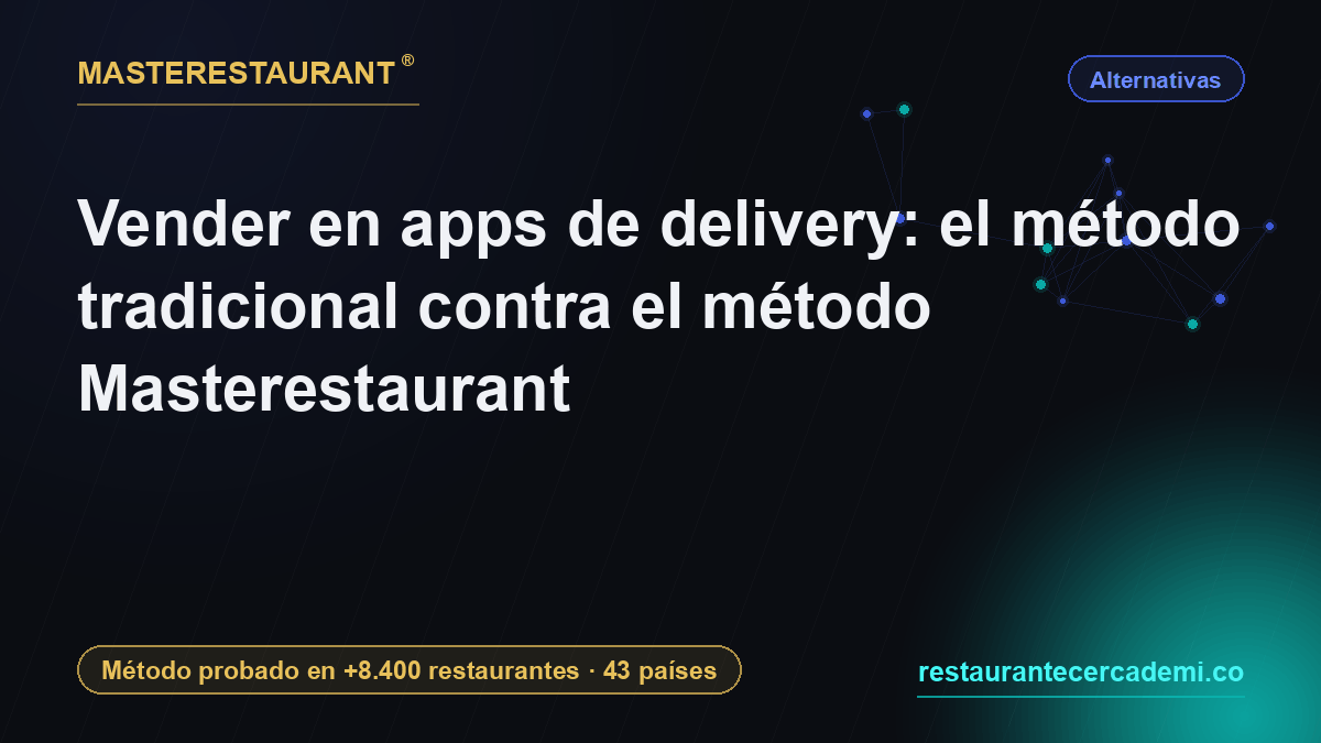 Selling on delivery apps: the traditional method versus the Masterestaurant method — Masterestaurant