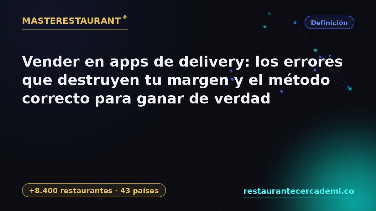 Selling on delivery apps: mistakes that destroy your margin and the right method to actually profit — Masterestaurant