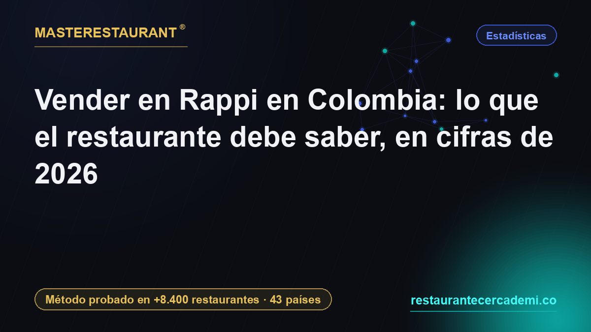 Vender en Rappi en Colombia: lo que el restaurante debe saber, en cifras de 2026 — Masterestaurant