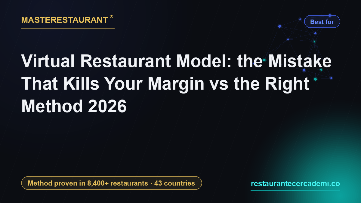Virtual Restaurant Model: the Mistake That Kills Your Margin vs the Right Method 2026 — Masterestaurant